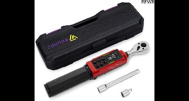 RFWR® Digitale Momentsleutel 3/8 Inch - 0,9-60 Nm met Trillingsalarm, Led-Display en Nauwkeurigheid ±1%