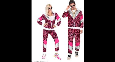Trainingspak tijger neon roze jaren 80