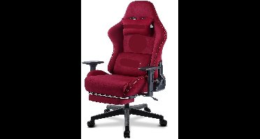 Bureaustoel – Bureaustoel Ergonomisch – Werkstoel – Gamingstoel – Bureauzetel – Faux-suède Bekleding – Verstelbare Rugleuning Met Voetsteun