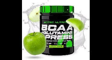 Scitec Nutrition® - BCAA + Glutamine Xpress (300 gram - Apple) - Appel - 25 doseringen - aminozuren - aminozuur - bcaa - l-isoleucine - l-leucine - l-valine - poeder