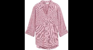 Tom Tailor - Blouse met borstzakken - Maat 34 - dark pink