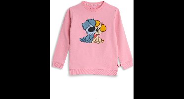 Woezel & Pip Sweater meisjes - Roos - Maat 98/104 - Meisjes trui