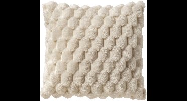 Dutch Decor VIVA - sierkussen 45x45 cm - superzacht - 100% gerecycled - pumice / beige / greige - Inclusief binnenkussen - Luxe kussens voor woonkamer & bank