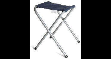 Gerimport Opvouwbare stoel - blauw - kunststof/metaal - 35 x 38 cm - klapstoel camping