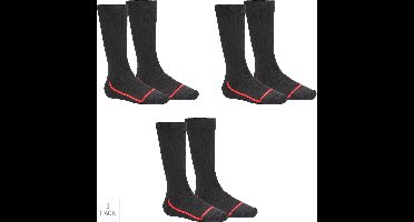 Bata Industrials - 3-Pack - Thermo Wollen Werksokken - Extra Sterk - Badstof - Heren / Dames - zwart - 47-50 - 122110101