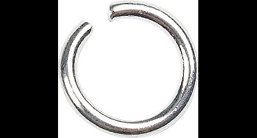 Ringen, afm 7 mm, dikte 1 mm, verzilverd, 400 stuk/ 1 doos