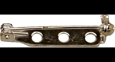 Brochespeld, L: 25 mm, verzilverd, 10 stuk/ 1 doos