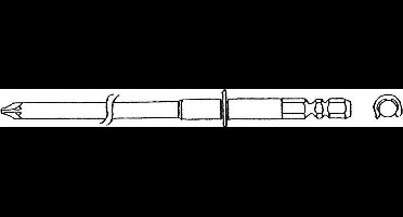 Elzet Bit 831120 1/4 Duofast Pz2 145mm