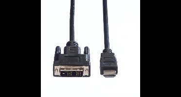 VALUE Monitorkabel DVI (18+1) / HDMI M/M, zwart, 1 m