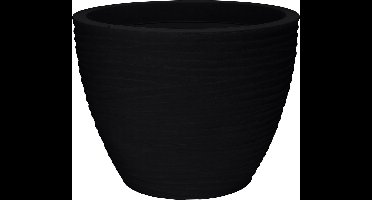 Pro Garden Plantenpot/bloempot Dunes - Tuin - stevig kunststof - antraciet - D50 x H38 cm - Voor buiten