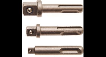 BGS Adapterset SDS - buitenvierkant 1/4, 3/8, 1/2 3 delig