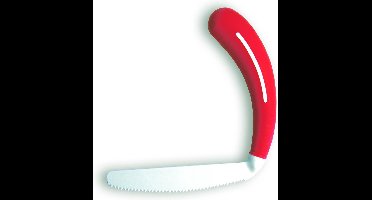 Aangepast bestek - Scandinavisch design : kantelmes rood/wit