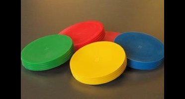 Werpschijven in rubber : Set van 9 stuks - Diverse kleuren