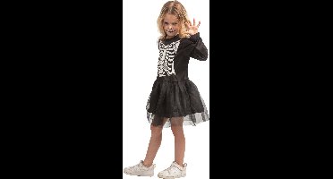 Skeletjurkje Kind met Tutu Zwart - Maat 116
