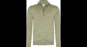 Mario Russo Half Zip Sweater - Trui Heren - Sweater Heren - Coltrui Heren - 3XL - Agave Groen