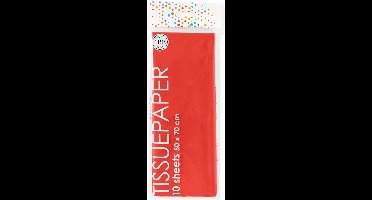 Tissuepapier 10 Vellen Rood, 50x70cm