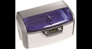 Perel Ultrasone reiniger met ontgasfunctie, afvoerventiel, instelbare timer en temperatuur, uitneembare mand, horlogehouder, professioneel gebruik, 6 L, 310 W, 35 kHz, wit