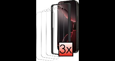 Screenprotector - 3 stuks - Geschikt voor Apple iPhone 16 Pro - Met Installatie Frame - Beschermglas - Gehard Glas - Tempered Glass - Screen Protector - Inclusief Montage Kit