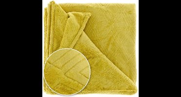 D- Unique Living | Plaid Auke 150x200cm bamboo yellow