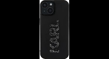 iPhone 15 Backcase hoesje - Karl Lagerfeld - Effen Zwart - TPU (Zacht)