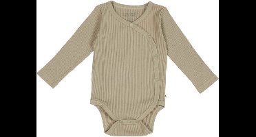 Little Dutch Rib Olive - Jongens & Meisjes - Romper overslag lange mouw - Maat 62/68