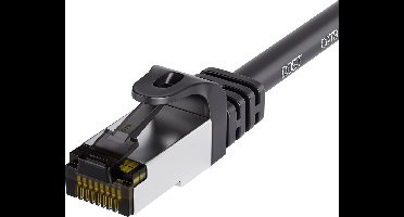 Qost - Patchkabel SFTP CAT8.1 - LSZH 2000MHz - Zwart - 2 Meter- Met RJ45 Connectoren - Netwerkkabel / Internetkabel