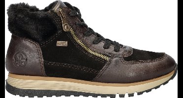 Rieker dames hoge sneaker - Zwart multi - Maat 36