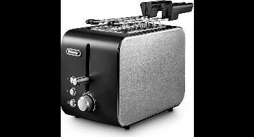 De’Longhi CTX 2203.BK broodrooster 2 snede(n) 550 W Zwart, Zilver