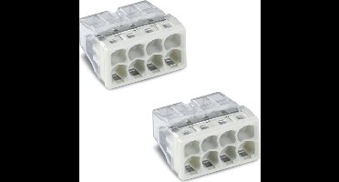 WAGO - Lasklem - 8 Polig - 0.5-2.5mm2 - Wit - 2 Stuks
