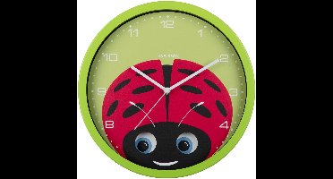 Karlsson Wandklok Peekaboo Ladybug - Groen - 30.8x4.5x30.8cm - Wandklok Scandinavisch