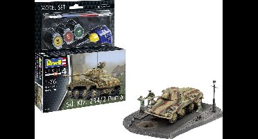 Revell Modelbouwpakket Militaire voertuigen - 63288 Sd.Kfz. 234/2 Puma - Panzerwagen - Model Set Plastic - 1:76 - Modelbouw