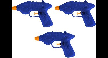 1x Waterpistool/waterpistolen blauw 16,5 cm