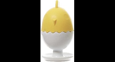 Eierdopje van porselein multi-kleur 6 cm - Houders voor gekookte eieren - Ontbijt en lunch Pasen tafeldecoratie