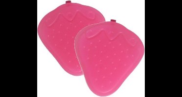 8x stuks grote ijsblokken - aardbei - herbruikbaar - 9 cm - Gekoelde drankjes maken - IJsblokjes