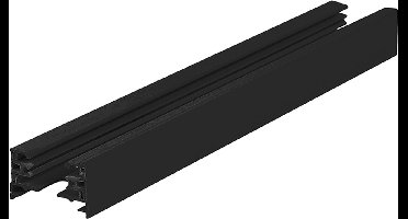 Rails 1-Fase 200cm Inclusief Startstuk en Eindkap Zwart – Ledl