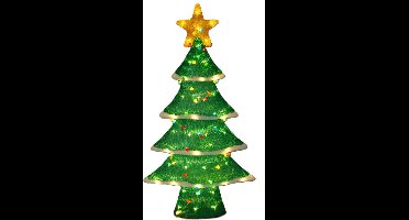 Christmas Decoration Kerstverlichting figuur - kerstboom - H102 cm - LED tuin figuren