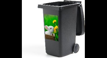 Container sticker Konijn - Paardenbloem - Gras - 40x60 cm - Kliko sticker