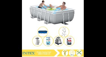 Intex Prism Frame Zwembad - Opzetzwembad - 300x175x80 cm - Inclusief Afdekzeil, Filter, Zoutsysteem en Zout