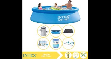 Intex Easy Set Zwembad - Opblaaszwembad - 305x76 cm - Inclusief Afdekzeil, Onderhoudspakket, Filter, Onderhoudsset en Solar Mat