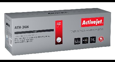 ActiveJet AT-36N toner voor HP-printer; HP 36A CB436A, Canon CRG-713 vervanging; Opperste; 2000 pagina's; zwart.