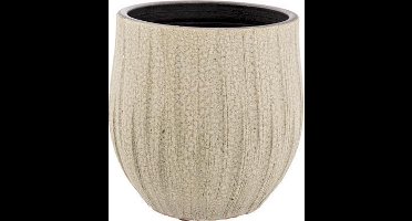 Bloempot Black Inside Groen 23x23xh23cmrond Aardewerk