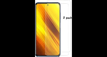 Screenprotector geschikt voor Xiaomi Poco X3 Screenprotector / Glazen tempered glass 2pack