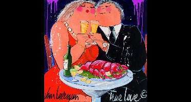 Kunstdruk El van Leersum - True Love 70x70cm