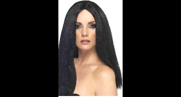 Smiffys - Star Style Pruik - Zwart