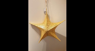Non-branded Kersthanger Ster Maria 40 Cm Glanzend Goud