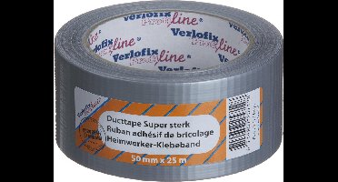 Verlofix Duct Tape Grijs – Extra Sterk – 50mm x 25m – Waterbestendig
