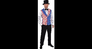 Magic Design Gilet Usa Heren Polyester Blauw Maat Xs/s