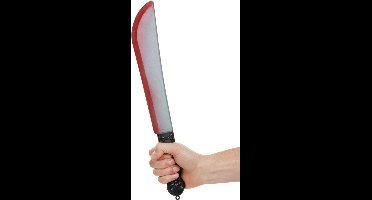 Smiffys Kostuum Accessoire Bloodied Knife Prop Zilverkleurig