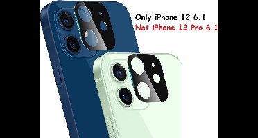 Geschikt voor iPhone 12 Lens Protector / tempered glass - Zwart