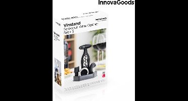 Wijnset met spiraalvormige kurkentrekker en accessoires Vinstand InnovaGoods 5 Onderdelen